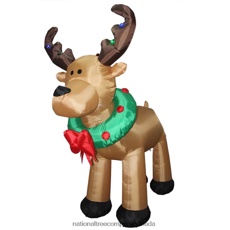 National Tree Company Inflatable Reindeer LED Lights Plug In Christmas Collection 8 Feet 68R08656