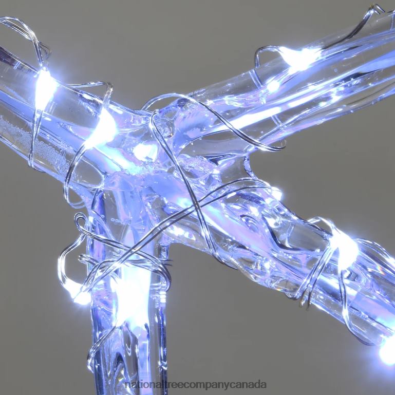 National Tree Company LED Light Ice Crystal Snowflakes Set of 2 68R08632