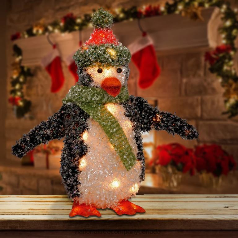 National Tree Company Pre-Lit 18\ Tinsel Penguin 68R08672