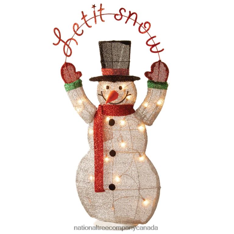 National Tree Company Pre-Lit 36 Tinsel Snowman 68R08615