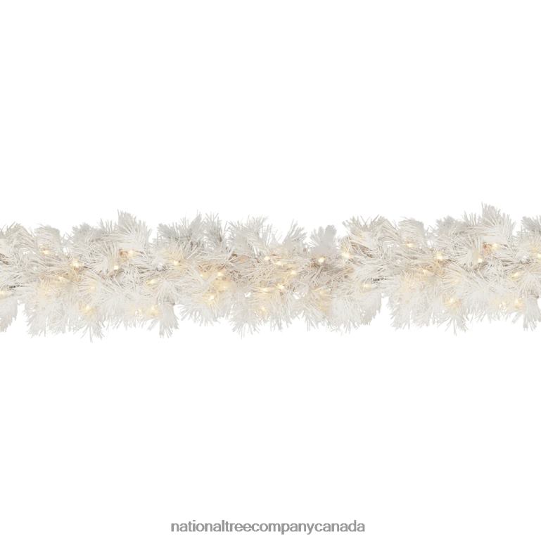 National Tree Company Pre-Lit Artificial Christmas Garland White Wispy Willow White Lights Plug In Christmas Collection 6 Feet 68R08403