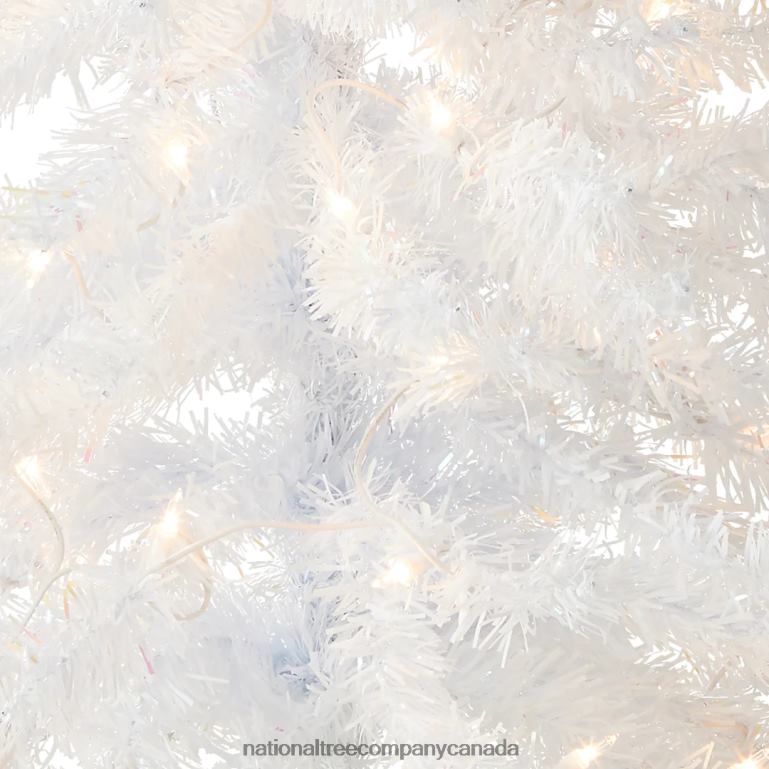 National Tree Company Pre-Lit Artificial Christmas Tree White Tinsel White Lights Includes Stand 4 feet 68R0879
