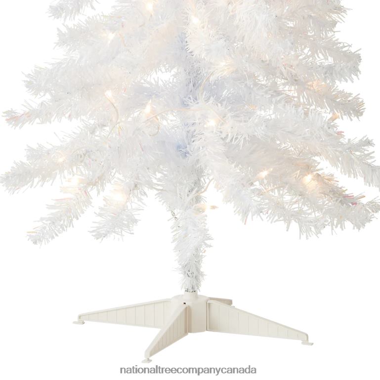 National Tree Company Pre-Lit Artificial Christmas Tree White Tinsel White Lights Includes Stand 4 feet 68R0879