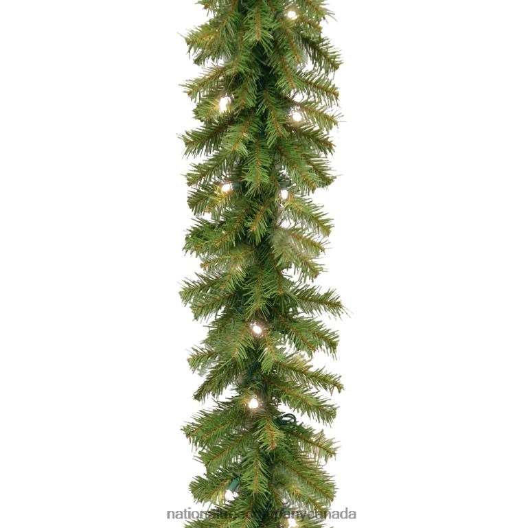National Tree Company Pre Lit Artificial Garland Norwood Fir Green Decorated with Multifunctional Twinkling LED Lights Plug In Christmas Collection 9 Feet 68R08373