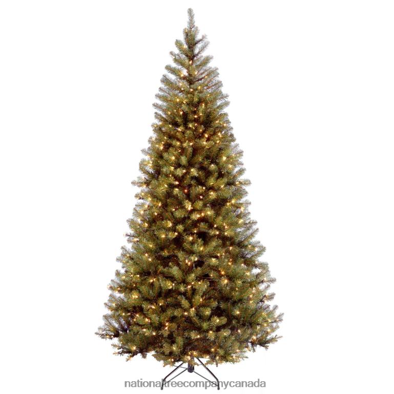 National Tree Company Pre-Lit Artificial Slim Christmas Tree Green Aspen Spruce White Lights Includes Stand 6 Feet 68R08110