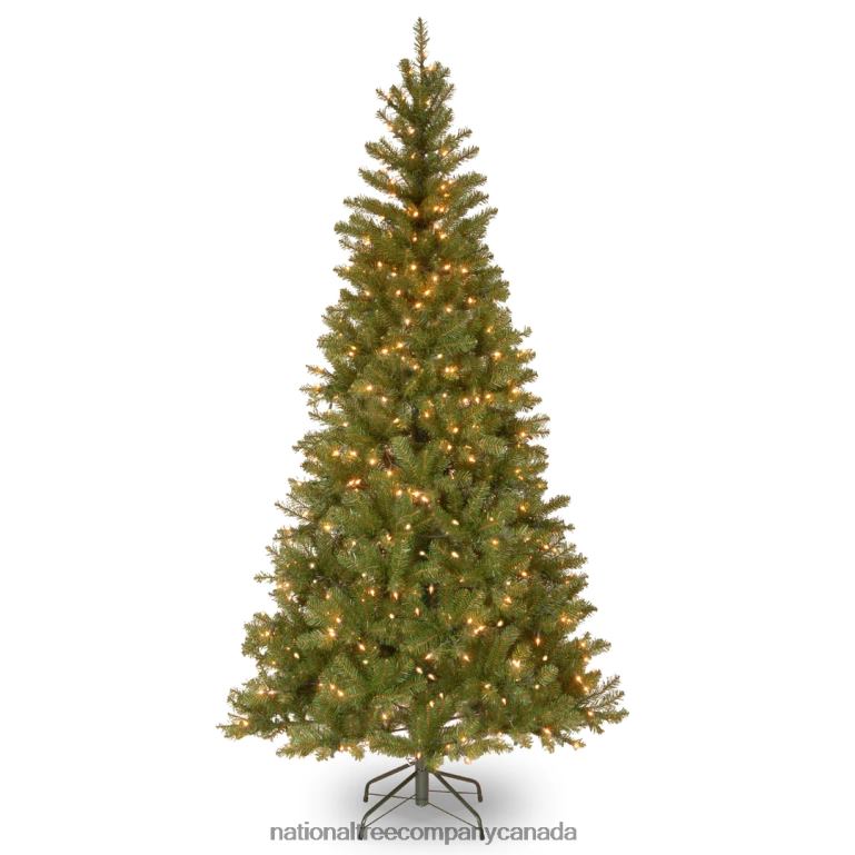 National Tree Company Pre-Lit Artificial Slim Christmas Tree Green Aspen Spruce White Lights Includes Stand 65 Feet 68R08124