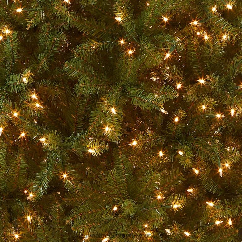 National Tree Company Pre-Lit Artificial Slim Christmas Tree Green Dunhill Fir White Lights Includes Stand 75 Feet 68R0844