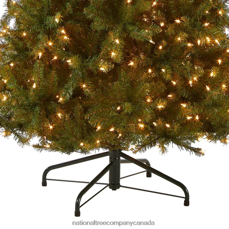National Tree Company Pre-Lit Artificial Slim Christmas Tree Green Dunhill Fir White Lights Includes Stand 75 Feet 68R0844