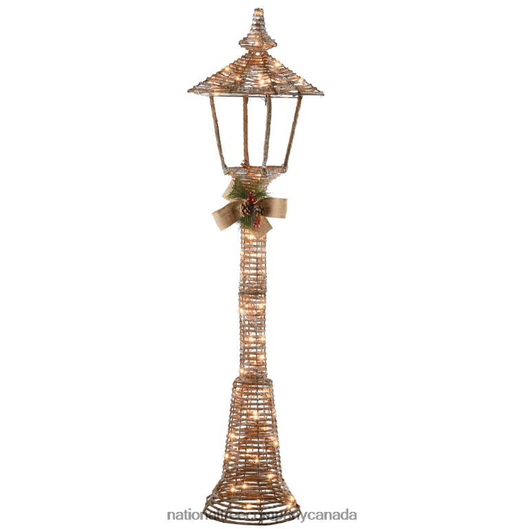 National Tree Company Pre Lit Champagne Vine Lamppost Decoration Clear Lights Plug In Christmas Collection 60 Inches 68R08623
