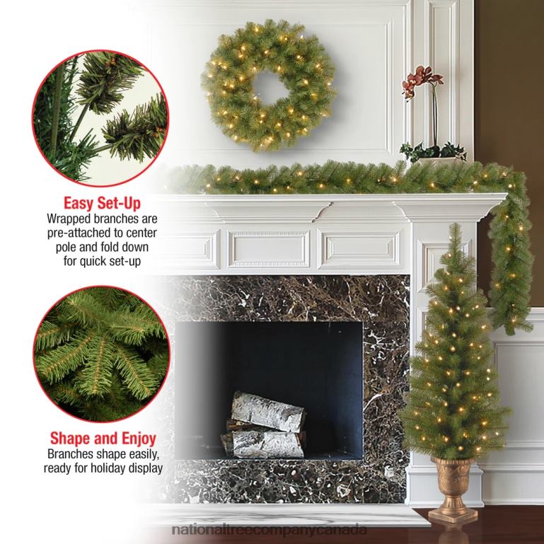 National Tree Company Pre-Lit Evergreen Assortment 68R08514