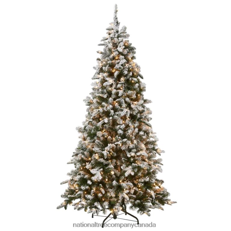 National Tree Company Pre-Lit Feel Real Artificial Christmas Tree Everest Fir Green White Lights Includes Stand 75 Feet 68R08128