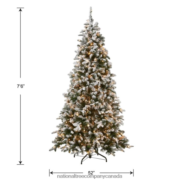 National Tree Company Pre-Lit \Feel Real\ Artificial Christmas Tree Everest Fir Green White Lights Includes Stand 75 Feet 68R08128