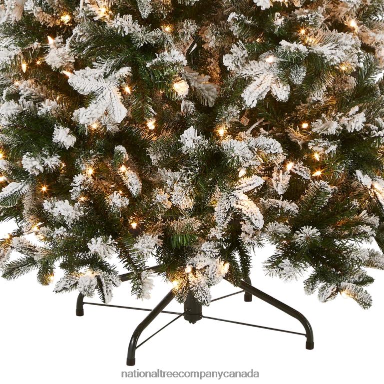 National Tree Company Pre-Lit \Feel Real\ Artificial Christmas Tree Everest Fir Green White Lights Includes Stand 75 Feet 68R08128