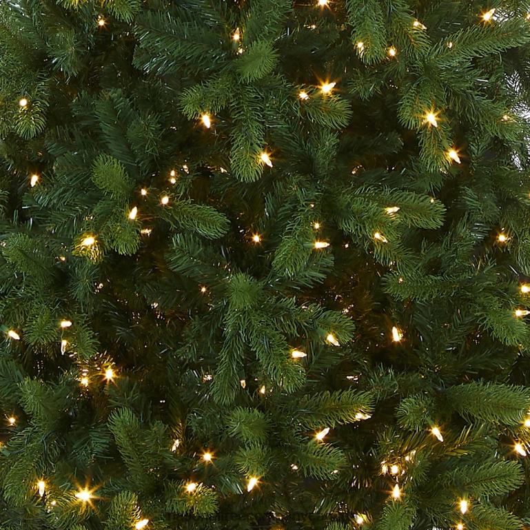 National Tree Company Pre-lit \Feel Real\ Artificial Giant Slim Downswept Christmas Tree Green Douglas Fir Dual Color LED Lights Includes PowerConnect and Stand 12 feet 68R087