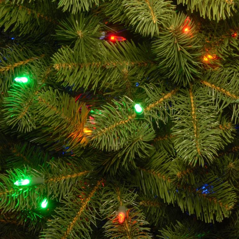 National Tree Company Pre-lit \Feel Real\ Artificial Giant Slim Downswept Christmas Tree Green Douglas Fir Dual Color LED Lights Includes PowerConnect and Stand 12 feet 68R087