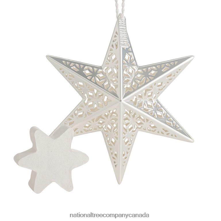 National Tree Company Scentsicles Decorative Ornament Metal White Star White Winter Fir with Refill 68R08548
