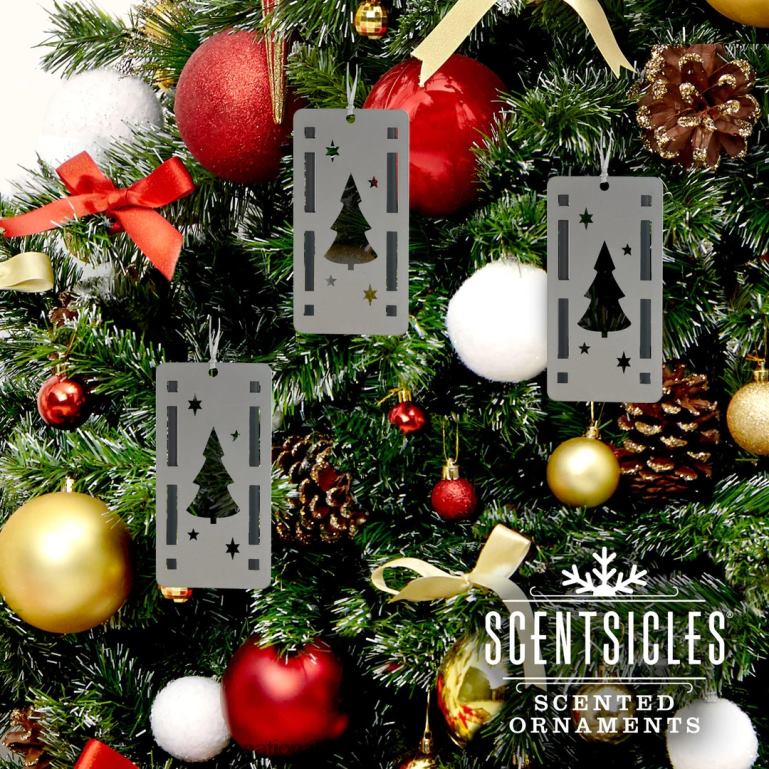 National Tree Company Scentsicles Trio Ornament Set of 3 Bottle 6pc Stick White Winter Fir 68R08547