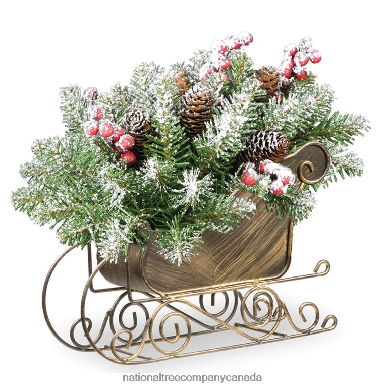 National Tree Company Snowy Dunhill Fir Sleigh 68R08452