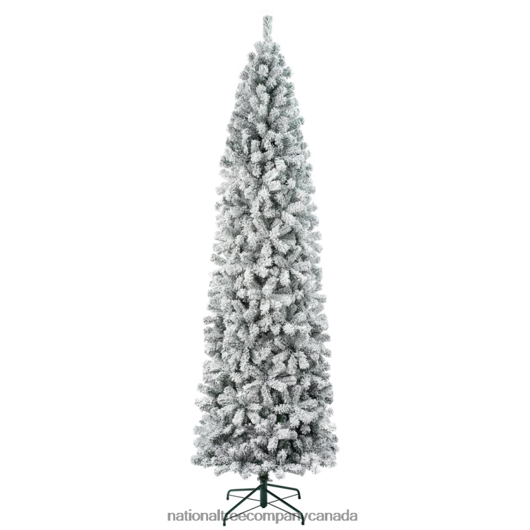 National Tree Company First Traditions Acacia Flocked Tree Slim Christmas Tree, 9 ft 68R08129
