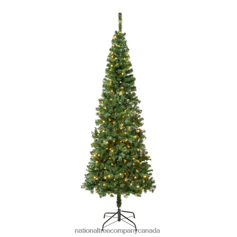 National Tree Company First Traditions Pre-Lit Artificial Linden Spruce Christmas Tree, Warm White LED Lights, Plug In, 7.5 ft 68R08112