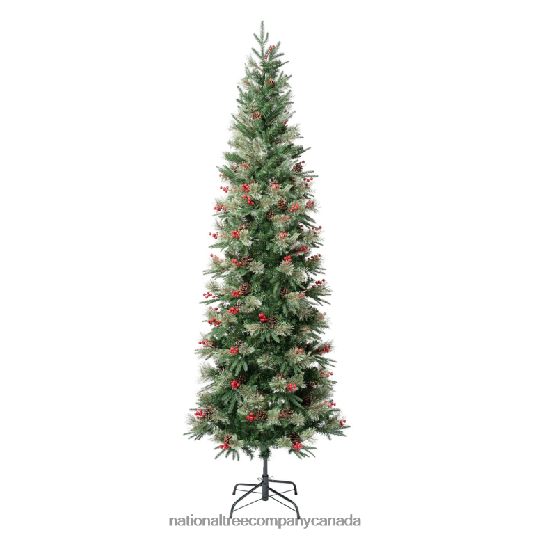 National Tree Company First Traditions Virginia Blue Pine Slim Christmas Tree with Hinged Branches, 7.5ft 68R08180